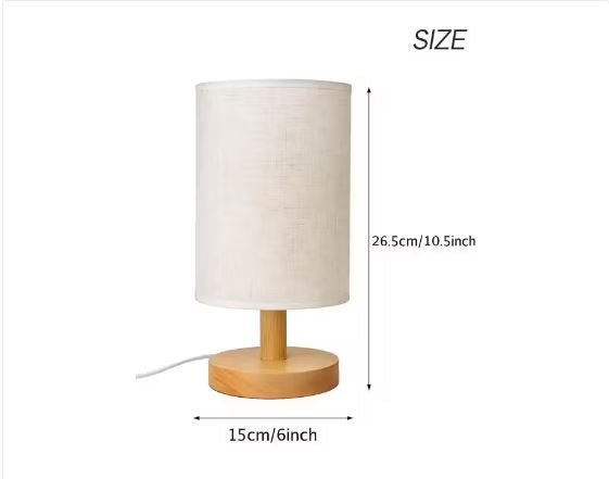 Wooden Table lamp or Bedside Table lamp for Bedroom Office Room