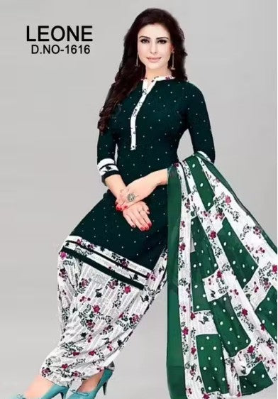 Polyster/Crepe fabric-Women Unstitched french Leone dress material