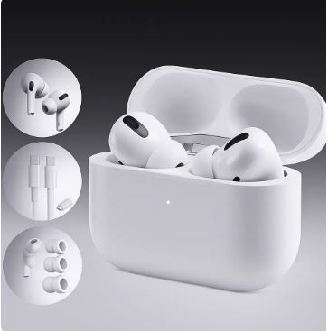 Airpod Pro True Wireless Bluetooth Earphones with 3 Hours of Playtime with Stylist Watch Free & Compatible for all Smartphones (White)
