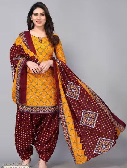 Cotton Unstitched Salwer Suit Material