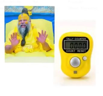 Multicolour) Digital Hand Finger Tally Counter Finger Ring Tasbih Jaap Maala Digital tally Counter (Set of 2 )